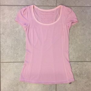 Lululemon Pink with thin Grey Stripe Top size 4